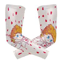 Happy Valentine's Day Cupid Love Arm Sleeves Elbow Support Combat UV Protection for Men Women Running Golf Cycling 1 Pair