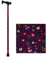 NOVA Designer Walking Cane with T-Grip Molded Handle, Lightweight and Adjustable Walking Stick, Purple Bliss Design