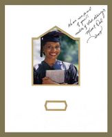 16x20 White & Light Tan Signature Double Picture Mat, Decorative Opening (Peak)