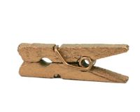 LWR CRAFTS Wooden Mini Clothespins 100 Per Pack 1" 2.5cm (Golden)