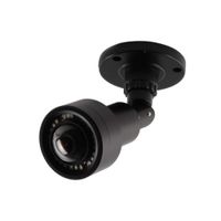 CCTV Camera Pros AHD-BL25 Wide Angle Security Camera, 180 Degree Color Indoor/Outdoor Bullet, 1080p HD TVI AHD CVI CVBS, IR, BNC, Black Weatherproof Housing
