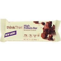 Think Products Thin Bar - Brownie Crunch - Case of 10-2.1 Oz