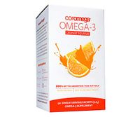 Coromega Omega 3 Fish Oil Supplement, 650mg of Omega-3s with 3X Better Absorption Than Softgels, Orange Flavor, 90 Single Serve Squeeze Packets