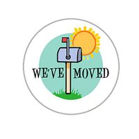 We've Moved Envelope Seals - 1.2" New Address Stickers - 144 Stickers