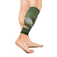 Stretch Sport Calf Sleeve Two Turtles Protective Guard for Men Women - Best Footless Compression Socks for Shin Splints, Running,Basketball Football (1 Pair)