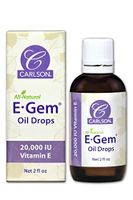 Carlson - E-Gem Oil Drops, 20000 IU Vitamin E, Moisturizes & Nourishes Skin, Skin & Bath Oil, 2 fl oz