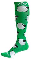 A-Swift Compression Socks Women & Men 20-30mmhg - Suits Nurses, Maternity Pregnancy - Below Knee High (Counting Sheep, Large)