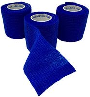 AllaQuix Self-Stick Cohesive Wrap (3-Pack) Self-Adherent Pressure Bandage (Latex-Free and Sterile) Large Rolls (15 feet long and 2 inches wide)