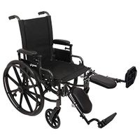 ProBasics Ultra Lightweight Wheelchair for Adults - Height Adjustable Seat - Flip Back Heaight Adjustable Desk Arms - Elevating Leg Rest, 18" x 16" Seat