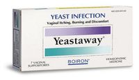 Boiron Homeopathic Medicine Yeastaway Suppositories for Yeast Infections, 7-Count Boxes (Pack of 2)