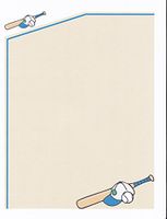 Tan Baseball Stationery Printer Paper 26 Sheets