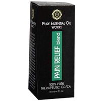 Pure Essential Oil Works Pain Relief Blend, 100% Pure, Natural, Paraben-Free and Therapeutic Grade with Euro-Style Dropper, 0.33 Ounces