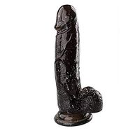 Female 9 Inch Black Silicone Ultra-Soft Dîldɔ Relax Massager for Women