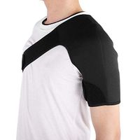 Zer one Adjustable Left or Right Single Injury-Reducing Shoulder Brace for Women and Men Breathable and Protective for Exercise(Left Shoulder)