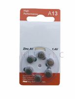 Hillflower 12 Pieces A13 Size 13 13A PR48 P13 Card 1.45V Heavy Duty Long Duration Hearing Aid Zinc Air Battery