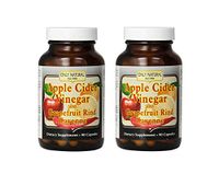 Only Natural Apple Cider Vinegar Plus Grapefruit Rind Cayenne Capsules, 90-Count (Pack of 2)