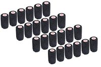 3 Inch Self Adhesive Medical Bandage Wrap Tape (Black) (24 Pack) Strong Elastic Self Adherent Cohesive First Aid Sport Flex Rolls for Wrist Ankle Knee Sprains and Swelling