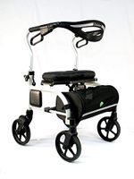Evolution Trillium Lightweight Medical Walker Rollator with Seat, Large Wheels, Brakes, Backrest, Basket for Seniors Indoor Outdoor use (Pearl White, Regular)