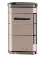 Xikar Allume Single Jet Flame Cigar Lighter, Durable Body, Fuel Gauge, Sandstone