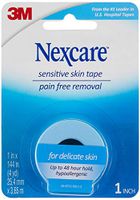 Nexcare Sensitive Skin Tape, Pain-Free Removal, 1-inch X 4 Yard Roll (Pack of 6)