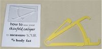 Yellow Budget Skinfold Caliper with Instructions Model C-111Y