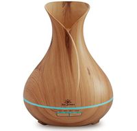 Essential Oil Diffuser For House - 14 Color LED Night Light - Our Best Wood Grain - Birthday Gifts & Housewarming Gifts Deluxe Edition, by Zen Breeze