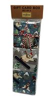 Merry Christmas Holiday Gifting Set of Three Novelty Gift Card Boxes (Polar Bears)