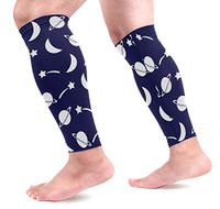 LEVEIS Space Calf Compression Sleeves 1 Pair, Leg Performance Support for Shin Splint Calf Pain Relief Men & Women Guards Sleeves for Running Cycling