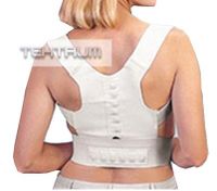 Full Back Shoulder Brace for Posture Correction/Support/Pain Relief for Men and Women - White (Large)