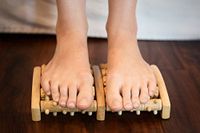 Dual Foot Massager Roller (Large) - Relieve Plantar Fasciitis, Foot Pain, Arch Pain, Feet Pain - Stress Relief - Chinese Massager - Bonus Face Massager - Perfect Gift