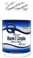 Natural Vitamin E Complex (Non-Oily) 400 IU 100 Capsules ^GLS
