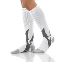 3XL Mojo Compression Socks 20-30mmHg For Calf Strains And Running | White 3X-Large