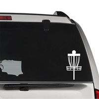 GottaLoveStickerz Frisbee Disc Golf Sports Removable Vinyl Decal Sticker for Laptop Tablet Helmet Windows Wall Decor Car Truck Motorcycle - Size (05 Inch / 13 cm Tall) - Color (Matte White)