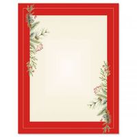 Delicate Filigree Christmas Letter Papers - Set of 25 Christmas Stationery Papers are 8 1/2" x 11", Compatible Computer Paper