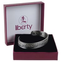 Celtic Knot Pewter Finish Solid Copper Liberty Bracelet