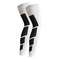 COLO Compression Leg Sleeves Knee Sleeve for Sport Football Basketball Cycling Strech Leg Knee Long Sleeve Blue (1 Pair)