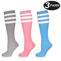 NEWZILL Compression Socks (20-30mmHg) for Men & Women (3-Pair Assort 08, Small)