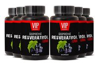 Top Resveratrol with Green Tea and Acai - Premium Red Wine Extract 1200 - Maximum Strength Super Blend (6 Bottles 360 Capsules)