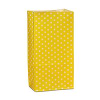 3-5/8 X 2 1/4" X 7 Yellow Mini Polka Dot SOS Bags | Quantity: 2000 Gusset - 2 1/4" Width 3 5/8"