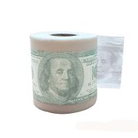 Chenway Novelty Toilet Paper Gag Gift for Toilet One Hundred Bill Printed America Us Dollars Funny Joke Toilet Paper