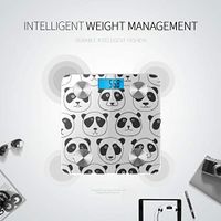 Cartoon Cute Panda Electronic Scale Body Weight Scale Digital Bath Scale Tracks 8 Key Compositions Analyzer Sync with Fitness Apps 400 Lbs