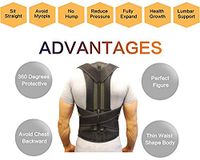 Thoracic Back Brace with Magnets to Relieve Spine Pain - Relief Shirt Posture Corrector for Women and - Men Tension Shirt - Pain Relief Back Band (XXL:Waist Length fits 43.3-49.2")