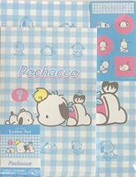 Sanrio Pochacco Letter Set 12 Writing Paper + 6 Envelopes + 7 Stickers Stationary Japan (Friends)