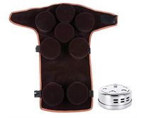 Portable Moxibustion Burner Box, Moxa Cone Burner Tank - Moxibustion Box, Moxa Box Holder with 8 Boxes and Carry On Band for Leg Pain Relive/NO Moxa Cone (A)
