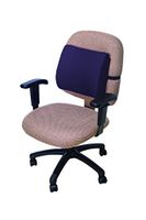 Essential Medical Supply Molded Lumbar Cushion with Elastic Positioning Strap in Navy