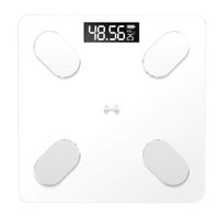 Bluetooth Body Fat Scale Digital Bathroom Wireless Body Weight Scale USB Rechargeable Smart BMI Scale, 4 High Precision Sensors with Smartphone App, 400lbs/180kg by Anewoneson Home (White)