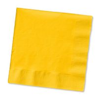 School Bus Yellow, Lunch Napkin, 3 Ply 50 ct