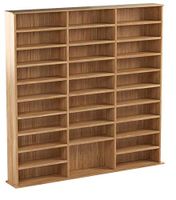 CD Rack - 1500 Veneer (Walnut) (63 3/4"H x 65 5/6"W x 9 1/2"D)