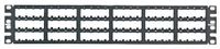 Panduit CPP72FMWBLY 72-Port Flat High-Density Flush-Mount Patch Panel, Black