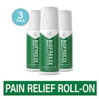 Biofreeze Pain Relief Roll On 3 oz Colorless RollOn Fast Acting Long Lasting  Powerful Topical Pain Reliever Pack of 3 Packaging May Vary